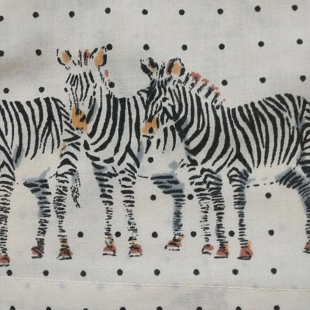 VTG Lady Pepperell Twin Flat Sheet Pillow Case Set Animal Safari No Iron Muslim